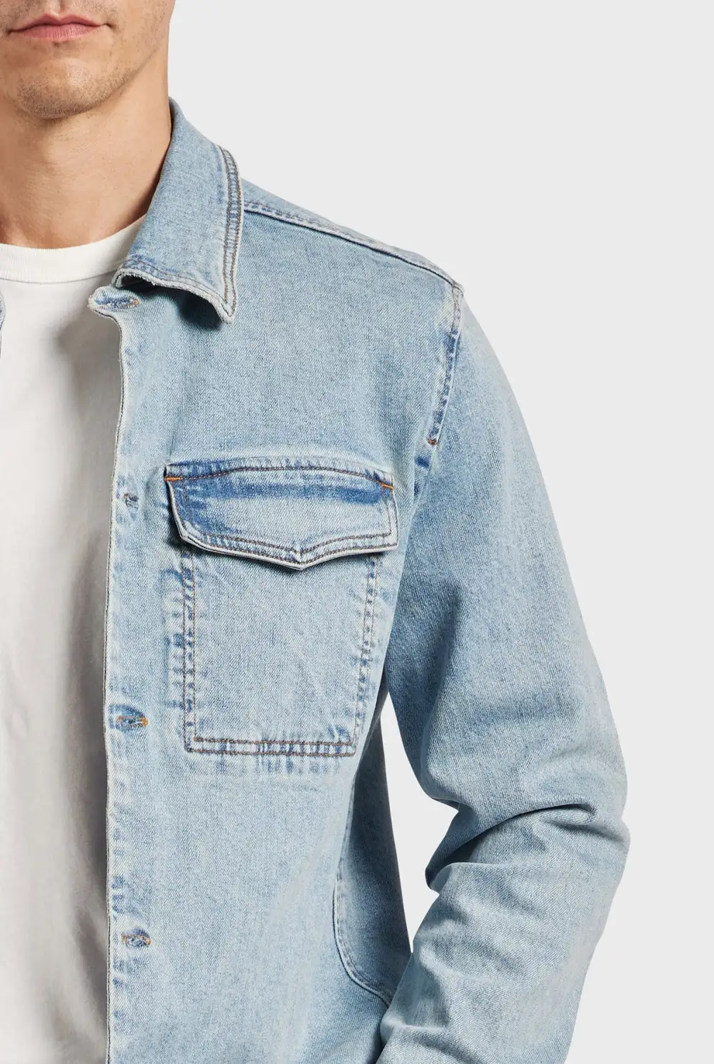 Minimalist Solid Cotton Casual Button Up Shirt