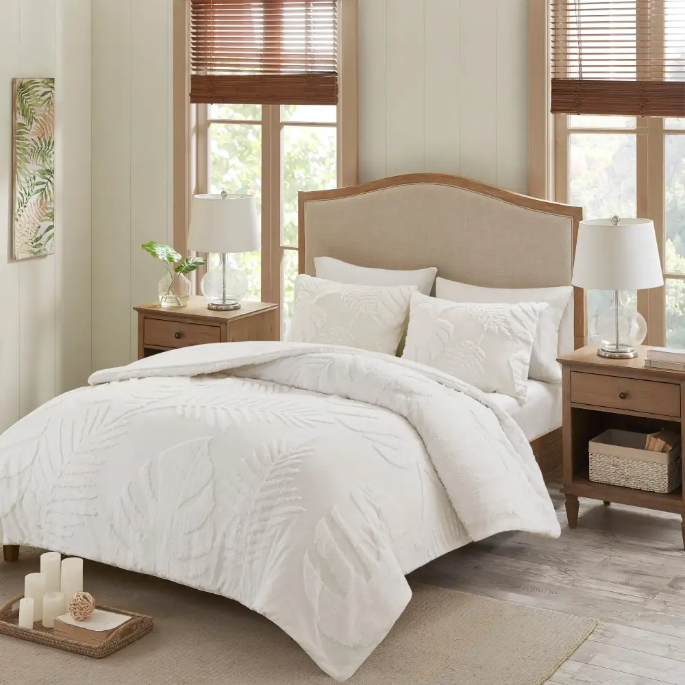 Relaxed Cotton Chenille Tufted Comforter Bedding Set