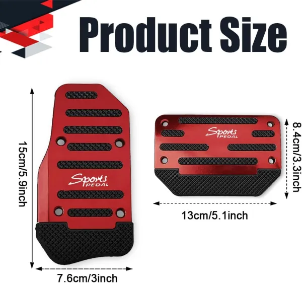 Non Slip Car Pedal Cover Set