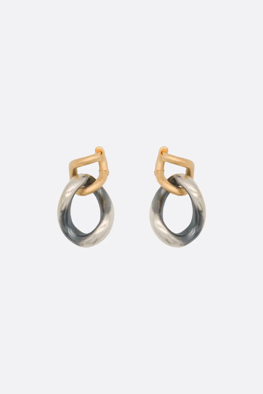 Classic Gold Tone Silver Tone Chain Earrings