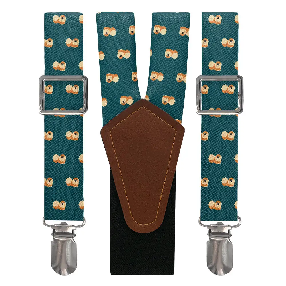 Pekingese Dog Theme Suspenders
