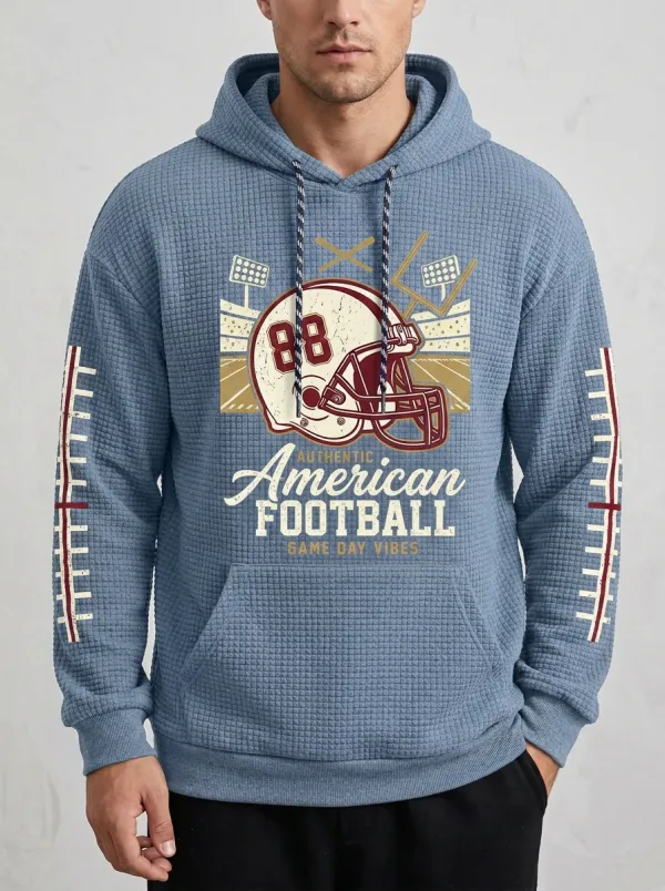 Men's American Football Lover Helmet Stadium Hoodie
