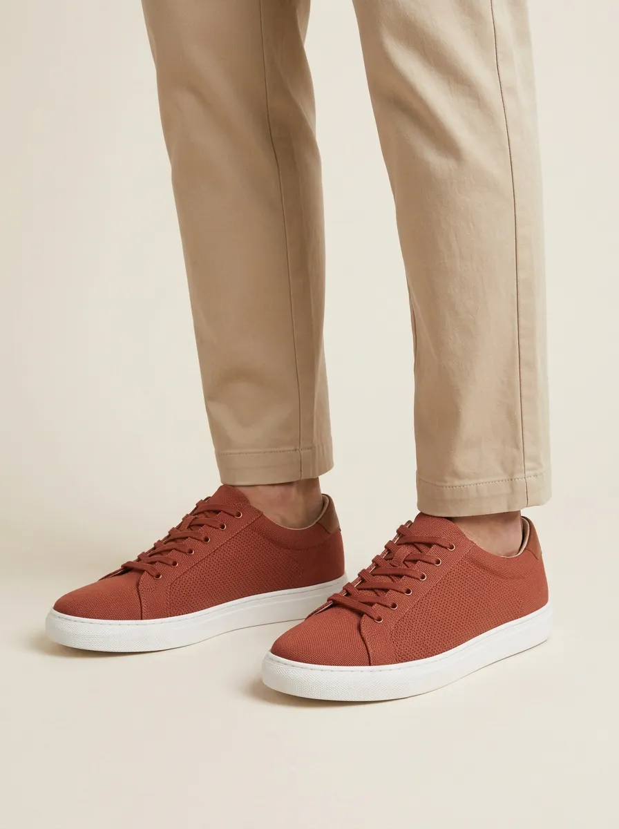 Unisex Minimalist Knit Printed Casual Shoes