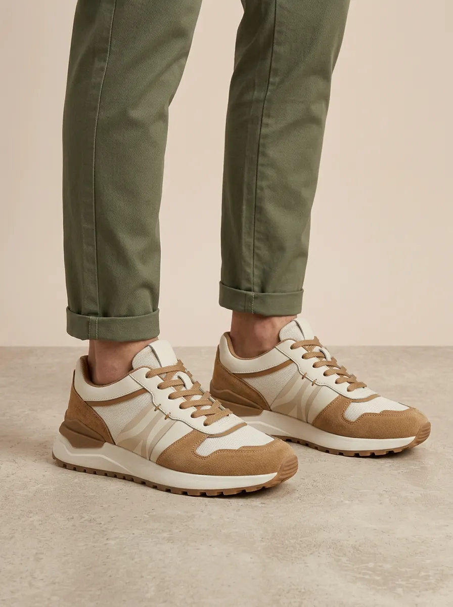 Unisex Casual Minimalist Suede Print Sneakers