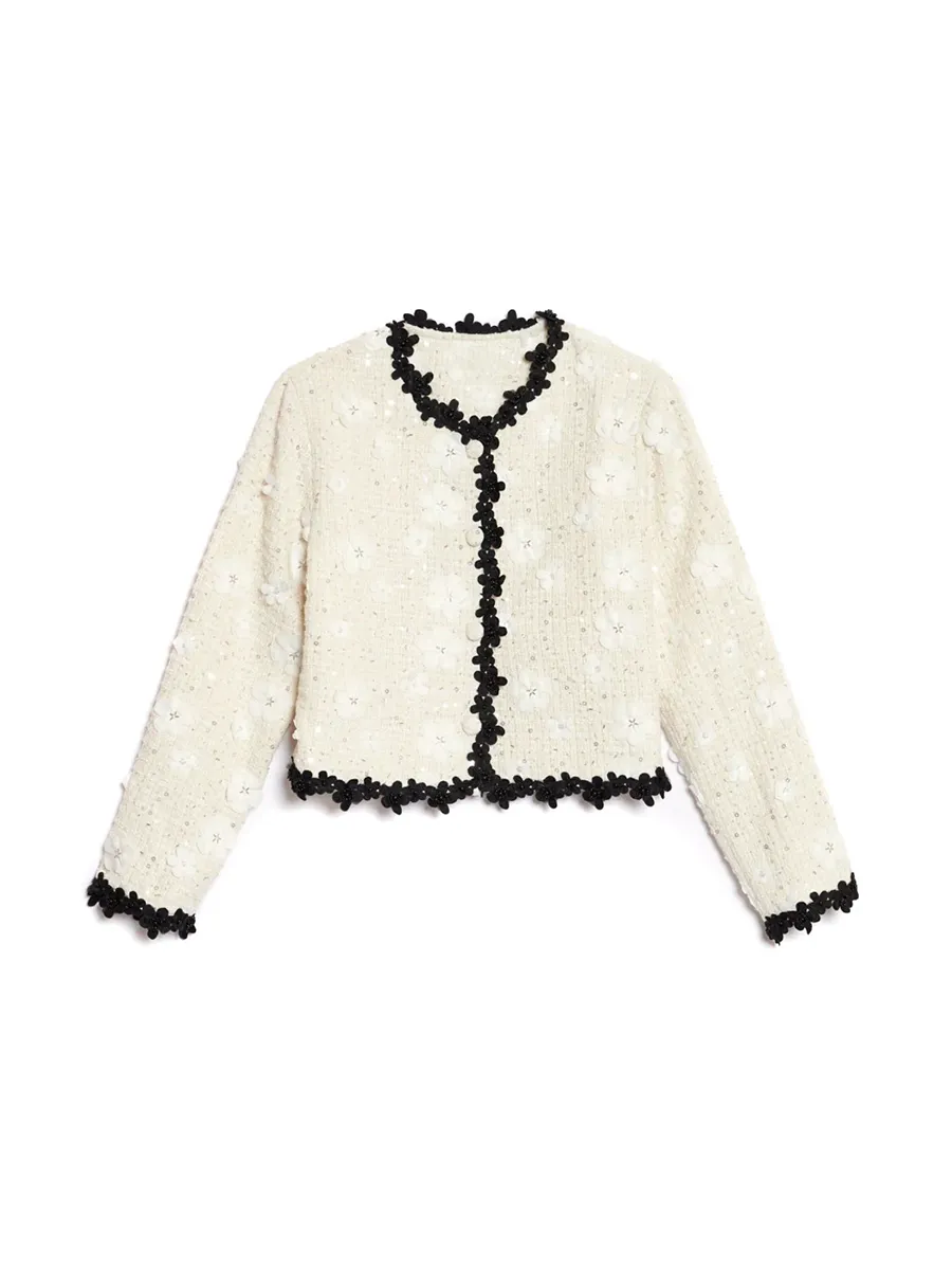 Casual Style Tweed Jacket