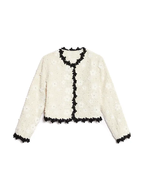 Casual Style Tweed Jacket