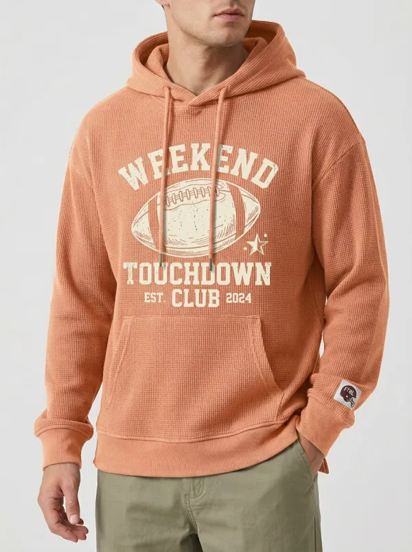 Football Graphic Casual Hoodie