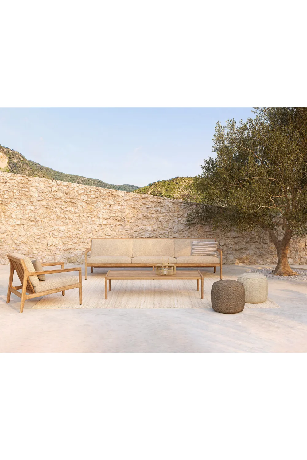 Round Outdoor Pouf