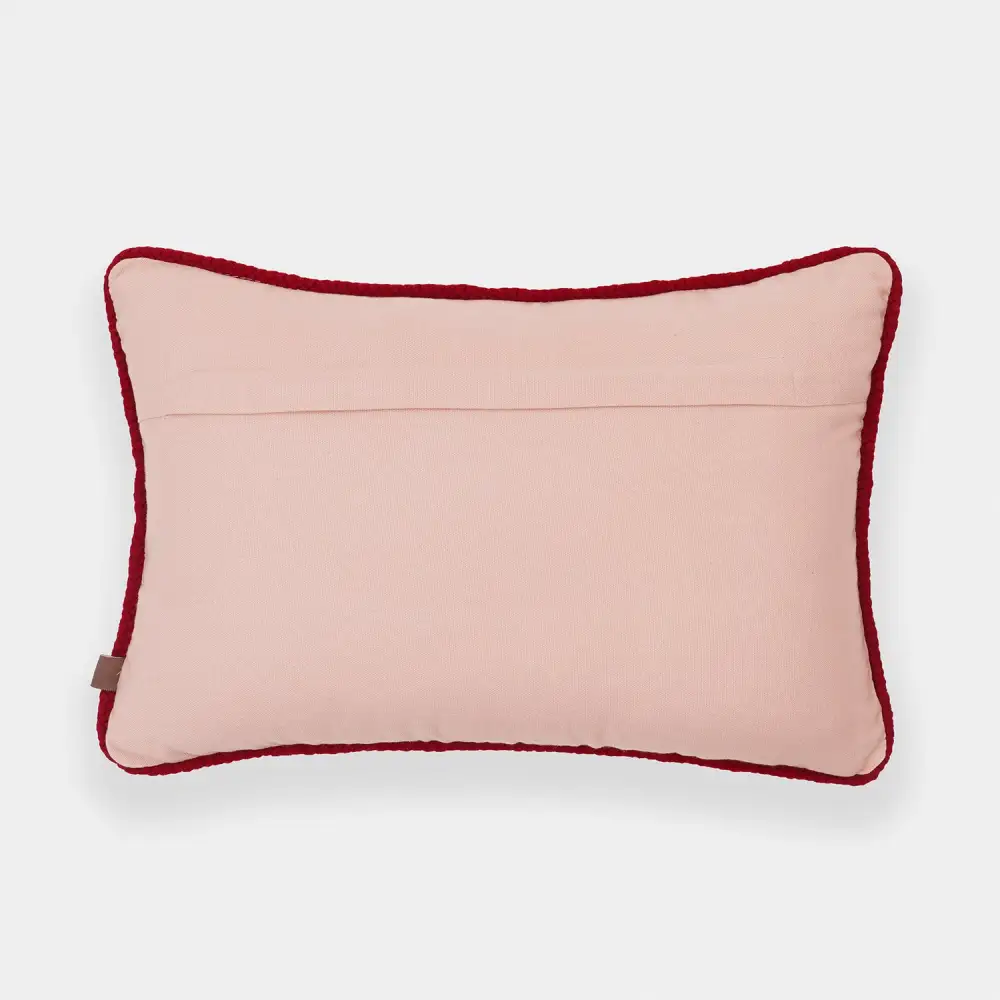 Pink Red Applique Cushion Cover