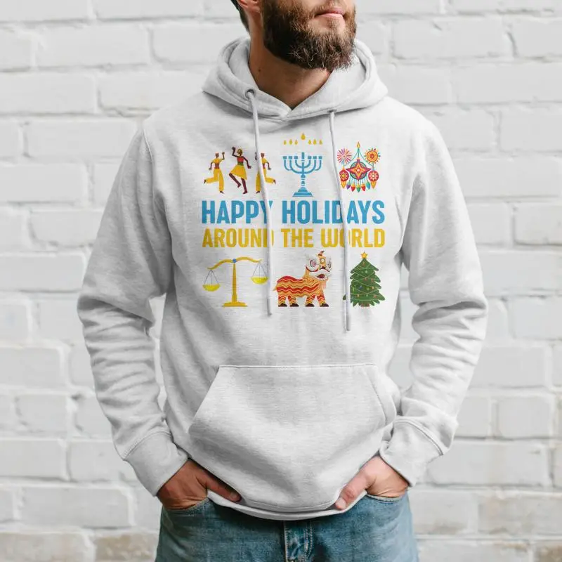 Happy Holidays Around The World Multicultural Celebration Hoodie