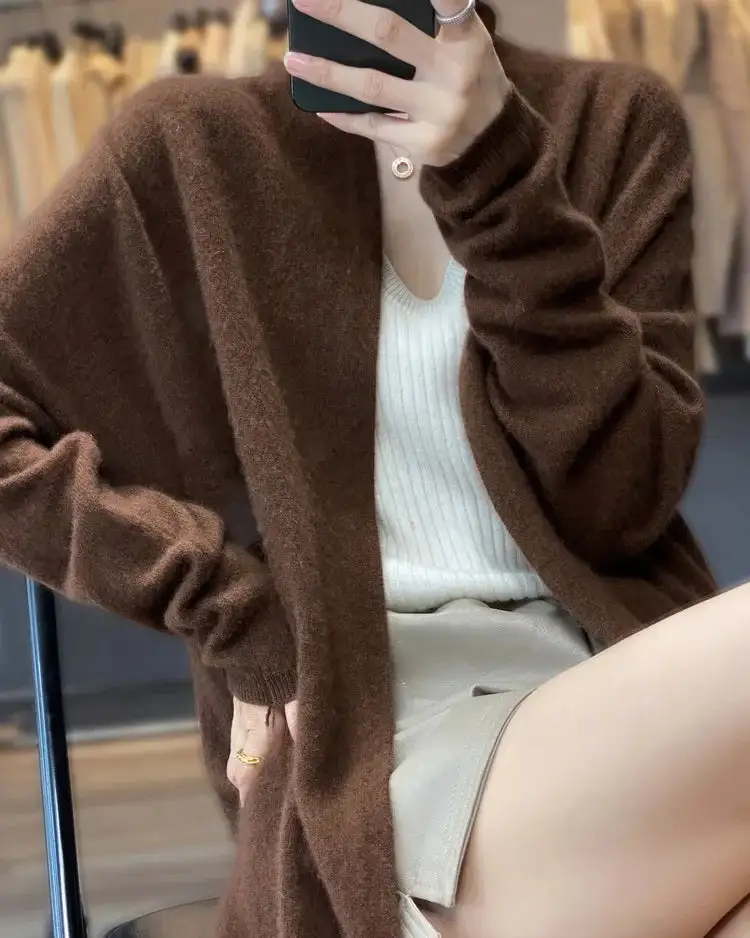 Wool Relaxed-Fit Cardigan