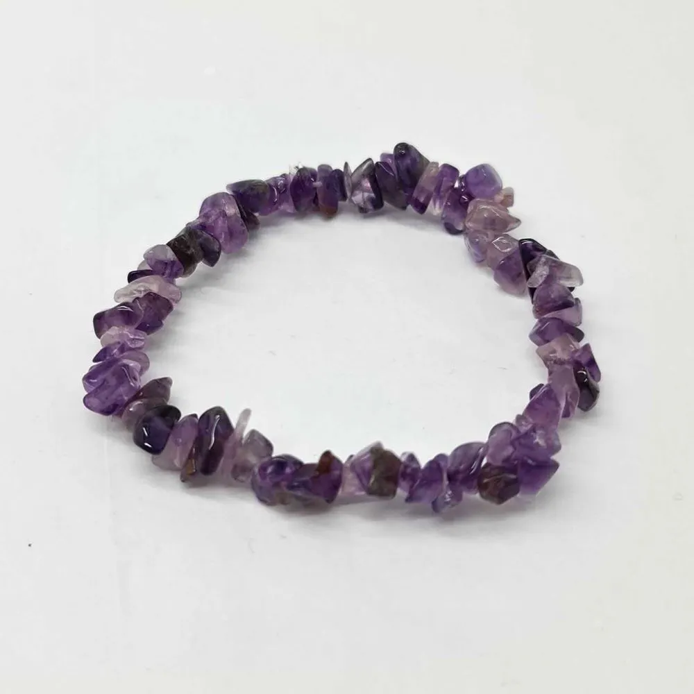 Chip-Stone Stretch Gemstone Crystal Bracelet