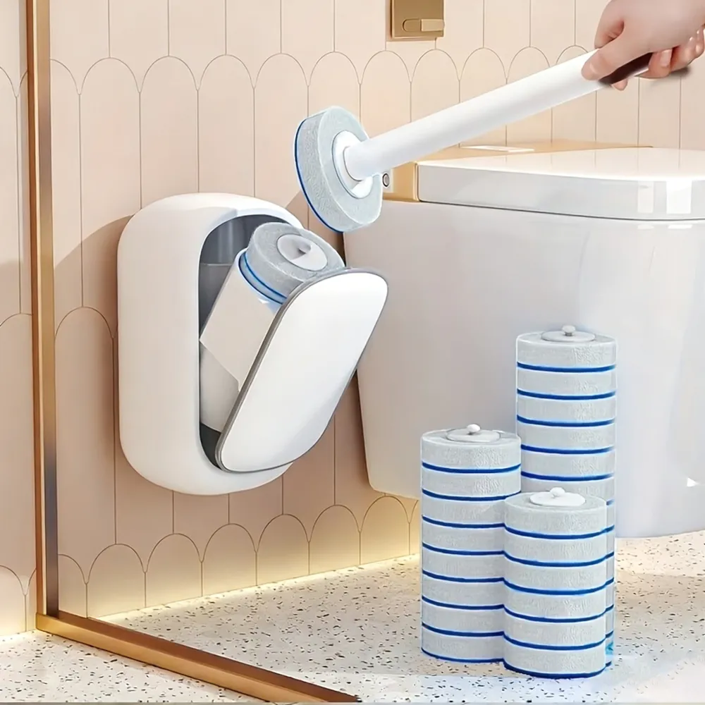 Wall-Mounted Toilet Brush Set