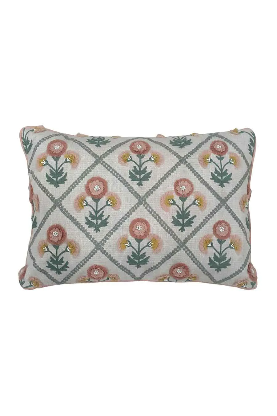 Floral Textured Decorative Cushion Cover