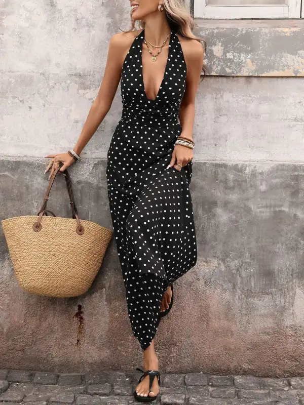 Halter Strapless Maxi Dress