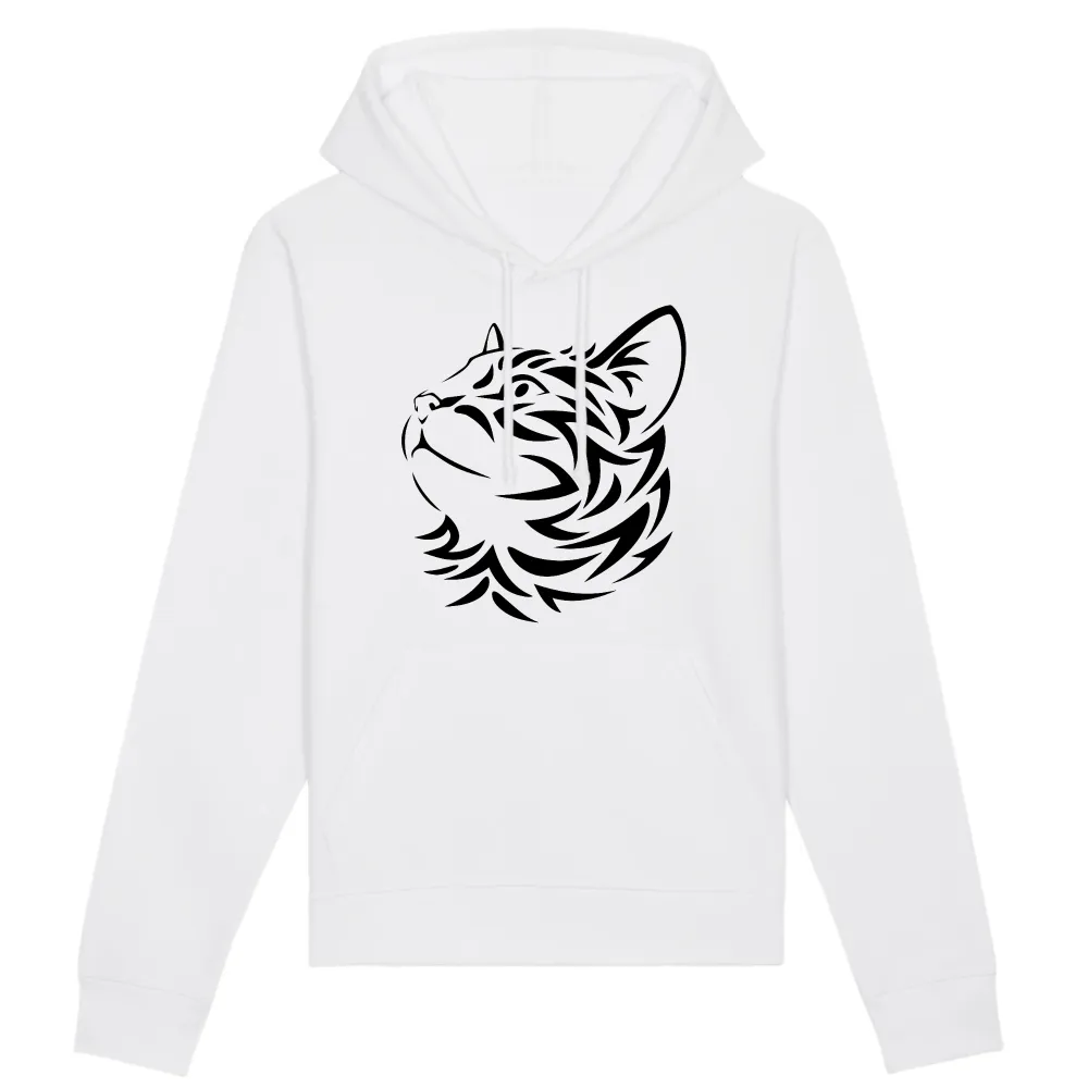 Allover Cat Graphic Pullover Hoodie