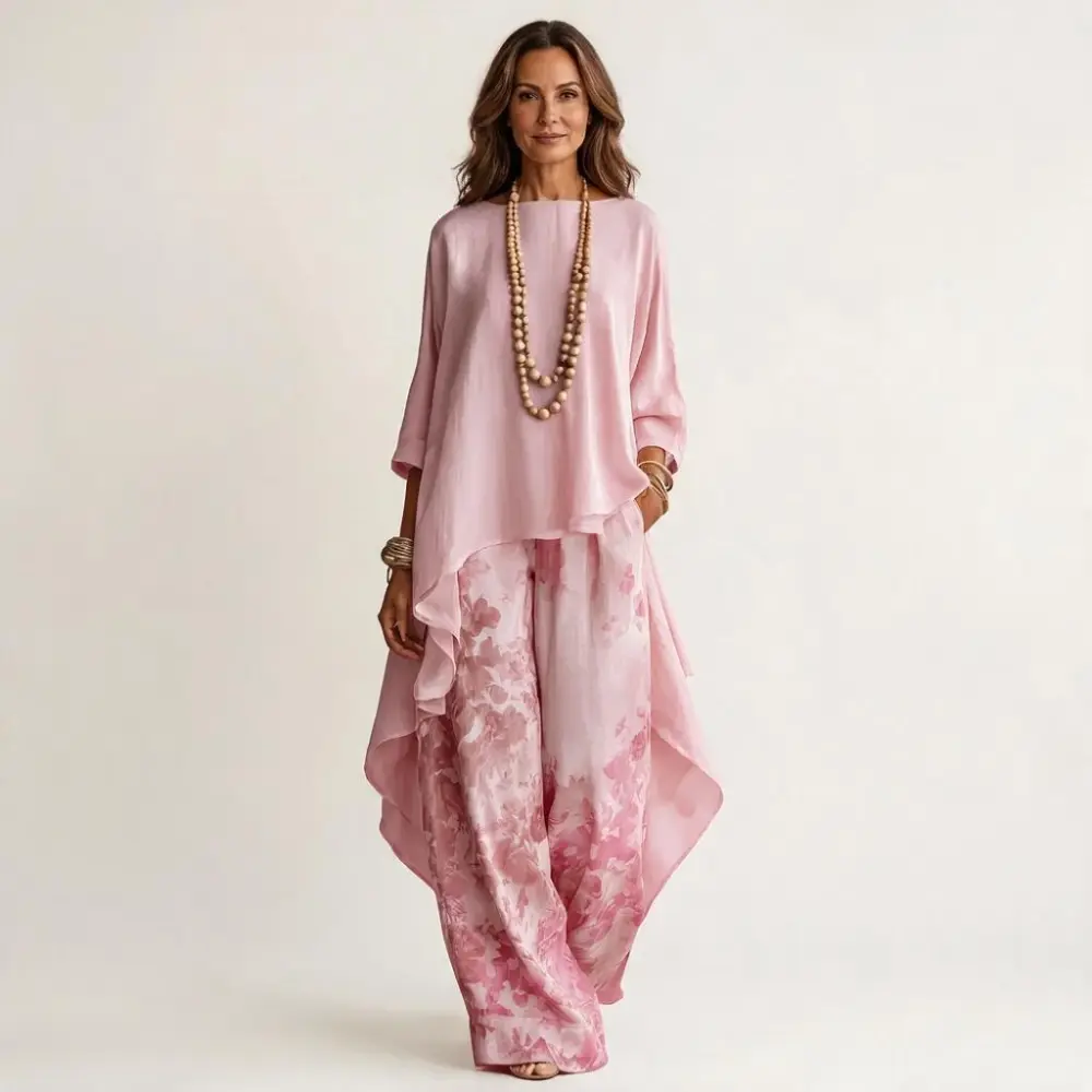 🔥New Arrivals & Special Offers-Women's Casual Tunic and Wide Leg Pants Set