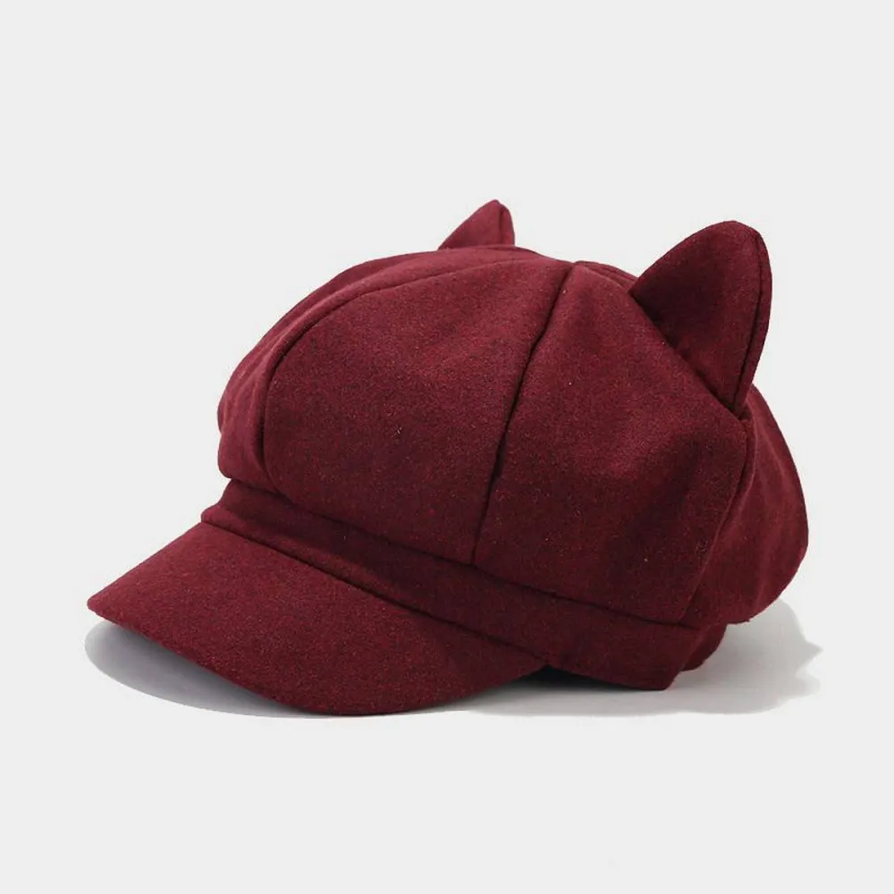 Retro Cat Beret Hat