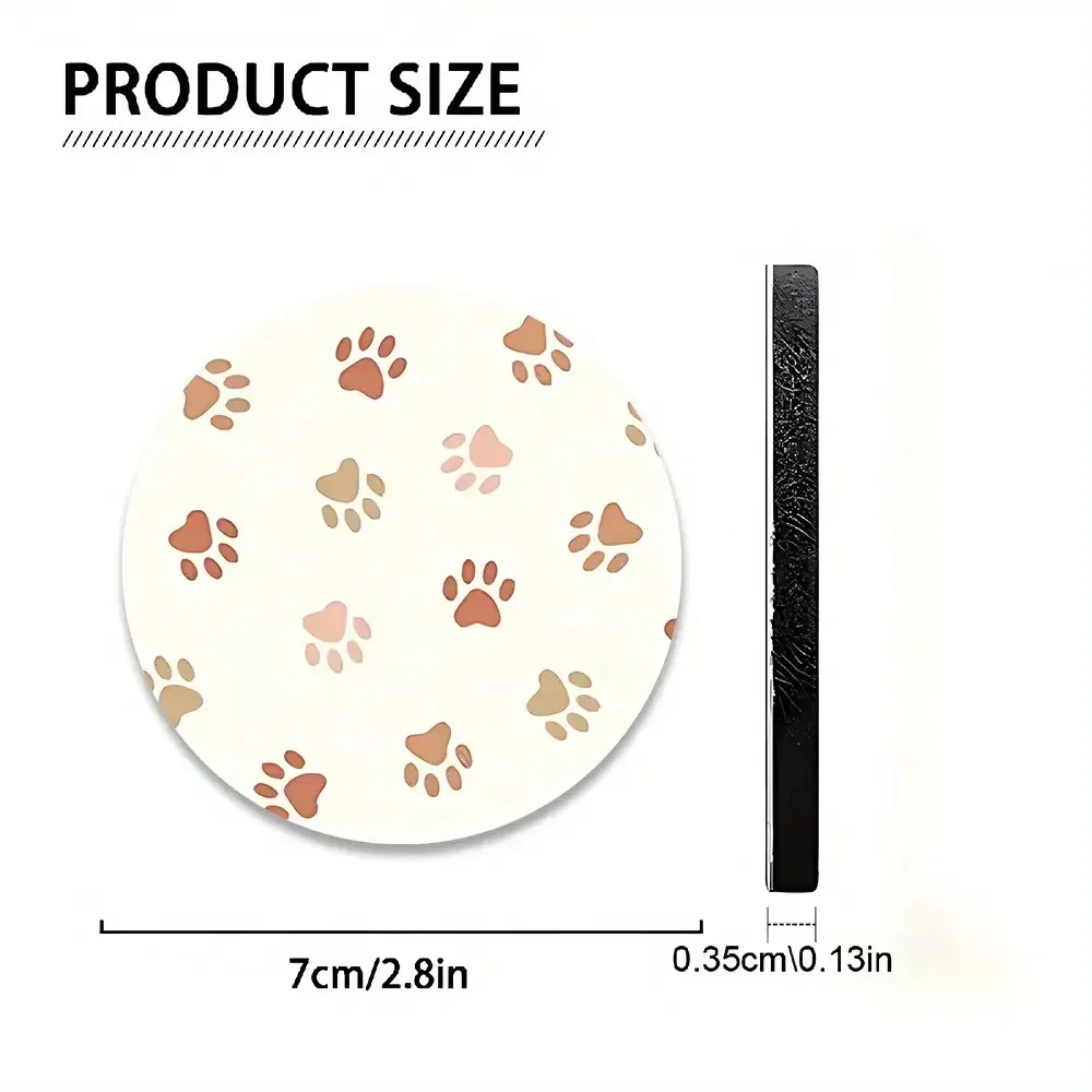 Paw Print Car Cup Coasters