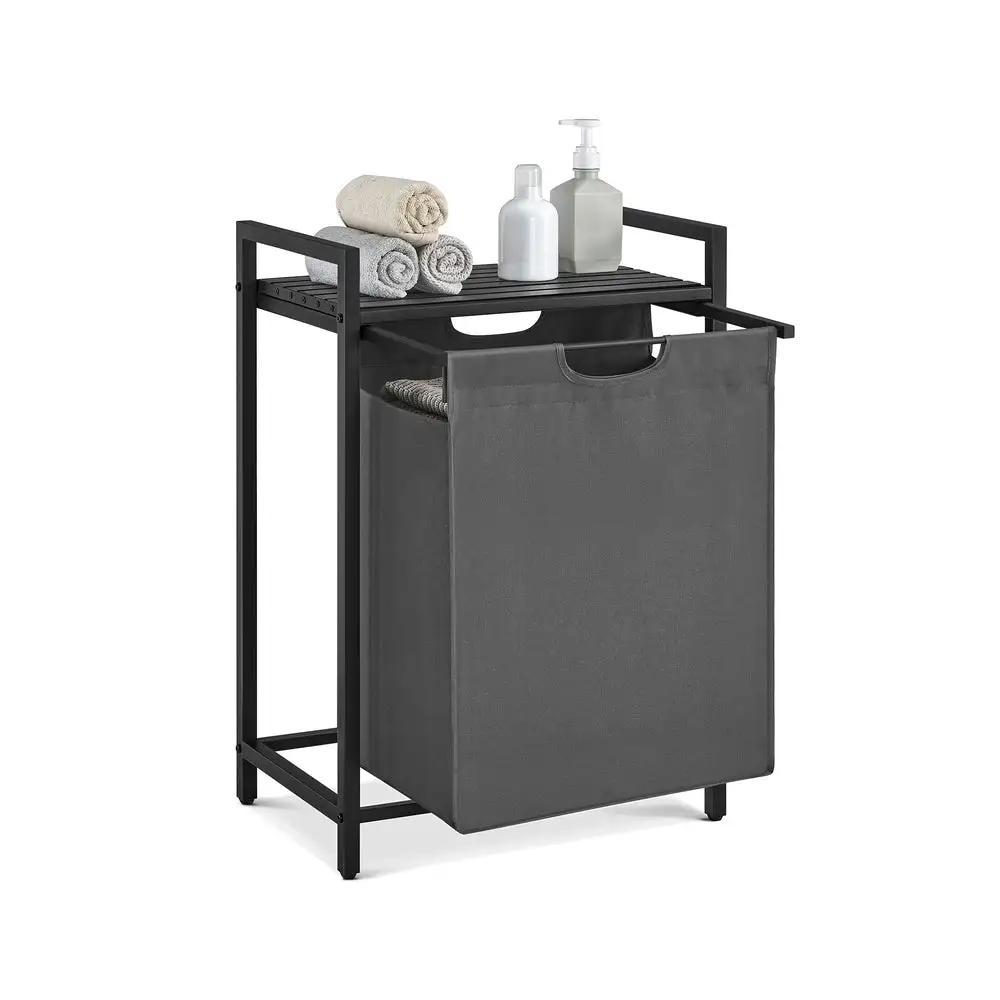 Pull Out Shelved Framed Laundry Storage Basket