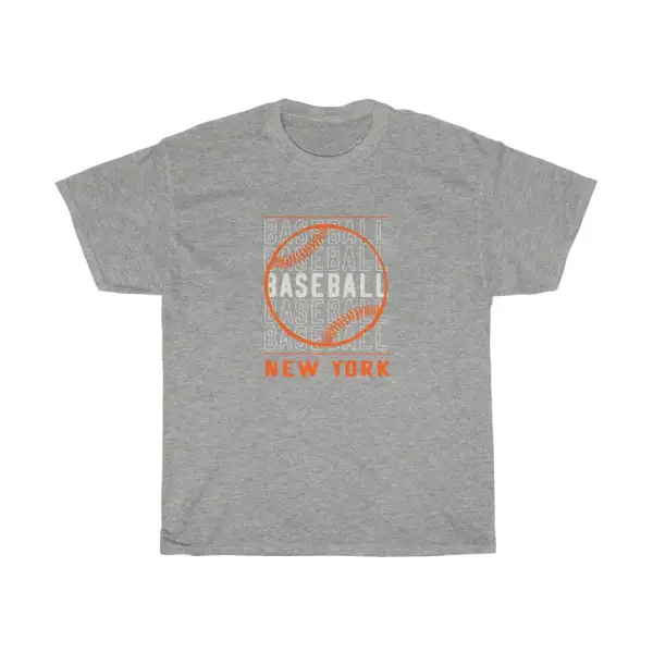 Baseball New York with Orange Baseball Graphic T-Shirt