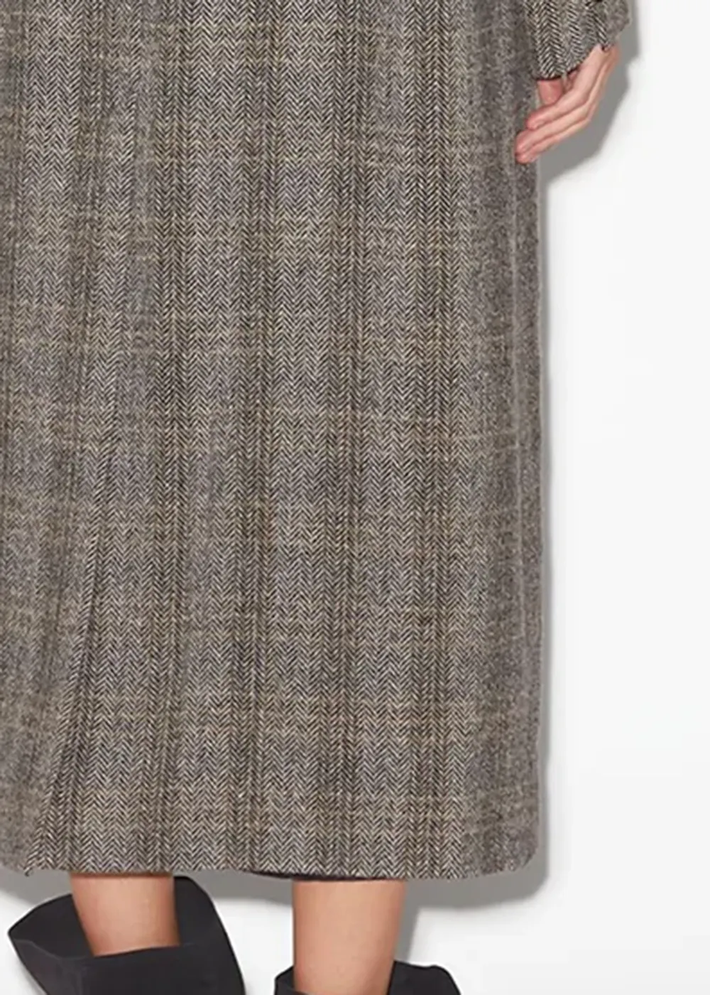 Checkered Print Long Coat