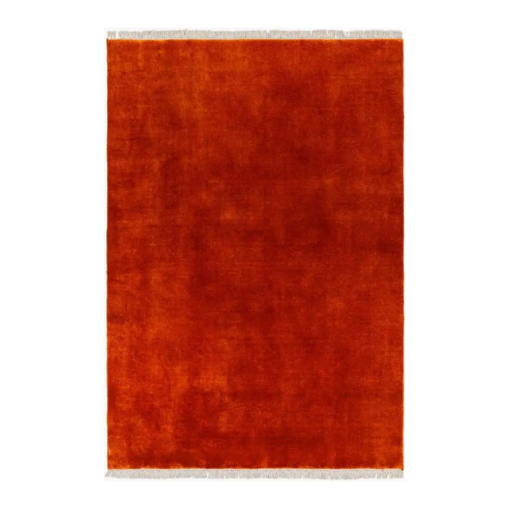 Hand-Loomed Wool Fringe Square Carpet