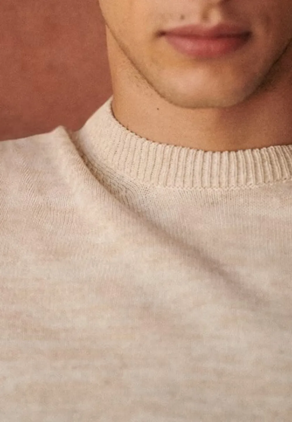 Cream Lightweight Relaxed Fit Knit Sweater