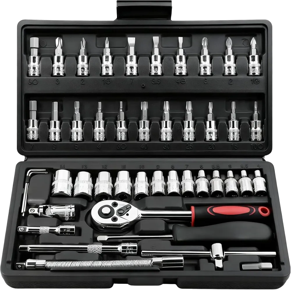 Ratchet Socket And Bit Tool Set
