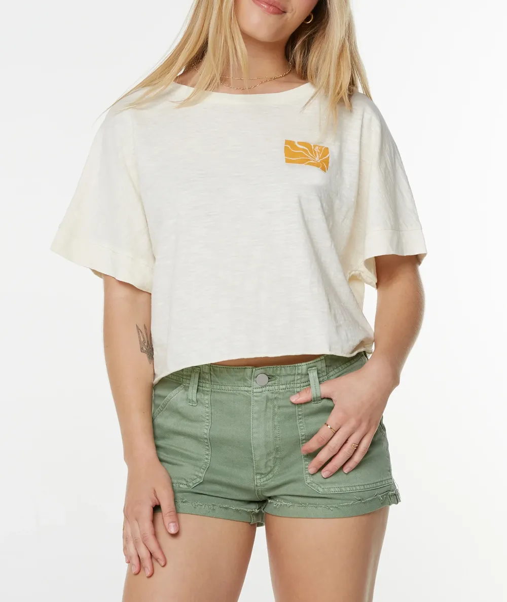 Backside Geometric Cartoon Print T-Shirt
