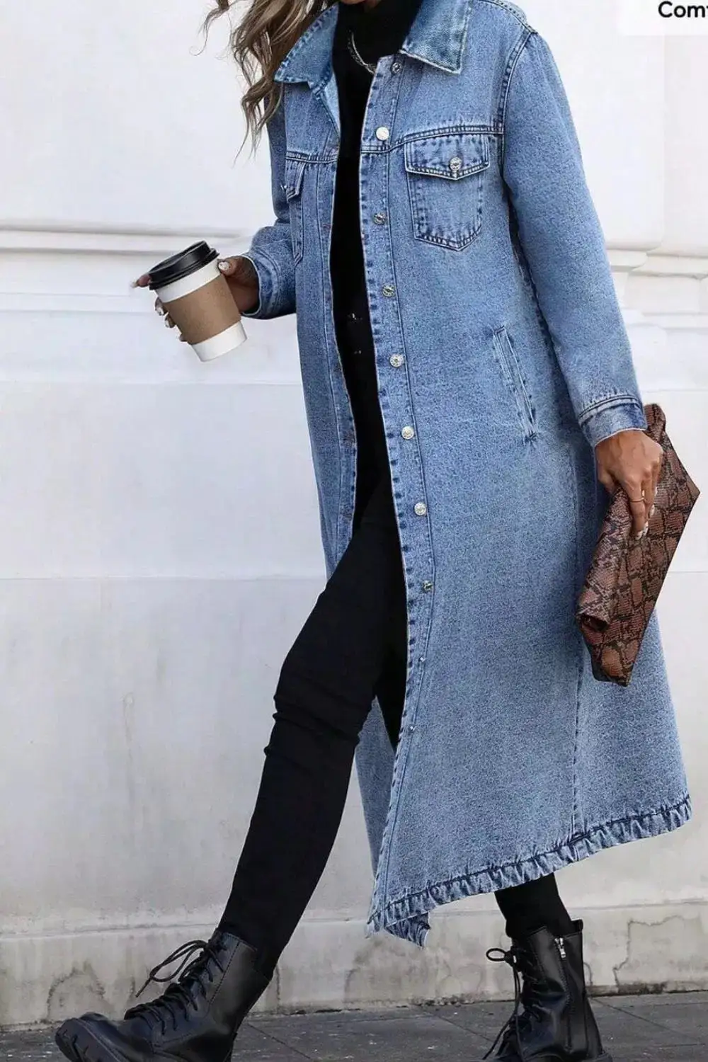 Longline Button-down Jacket