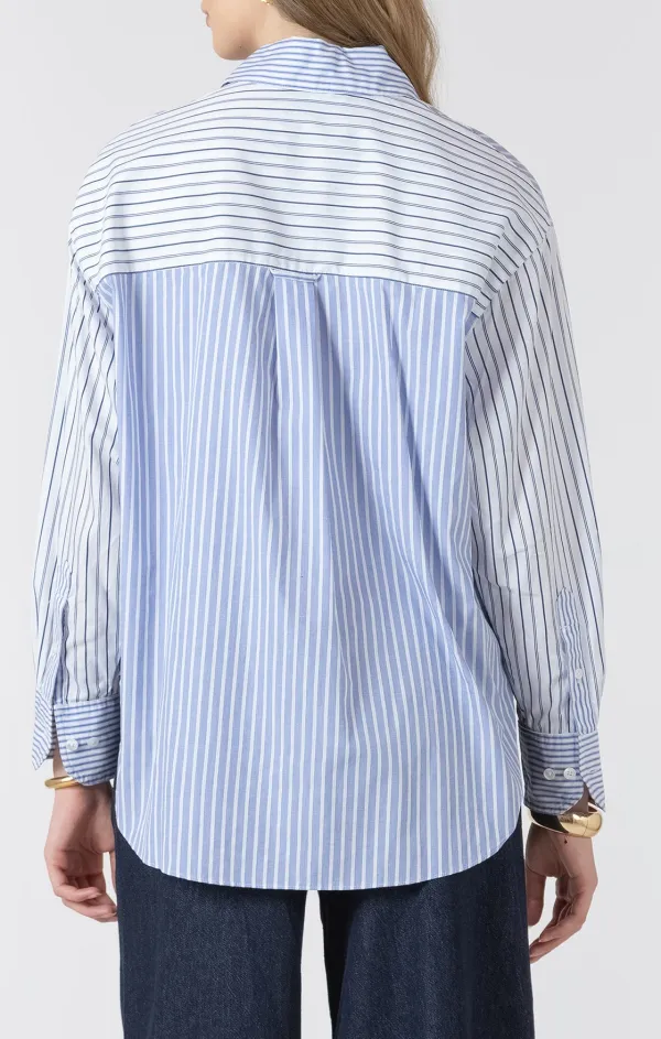 Cotton Blend Button Front Shirt