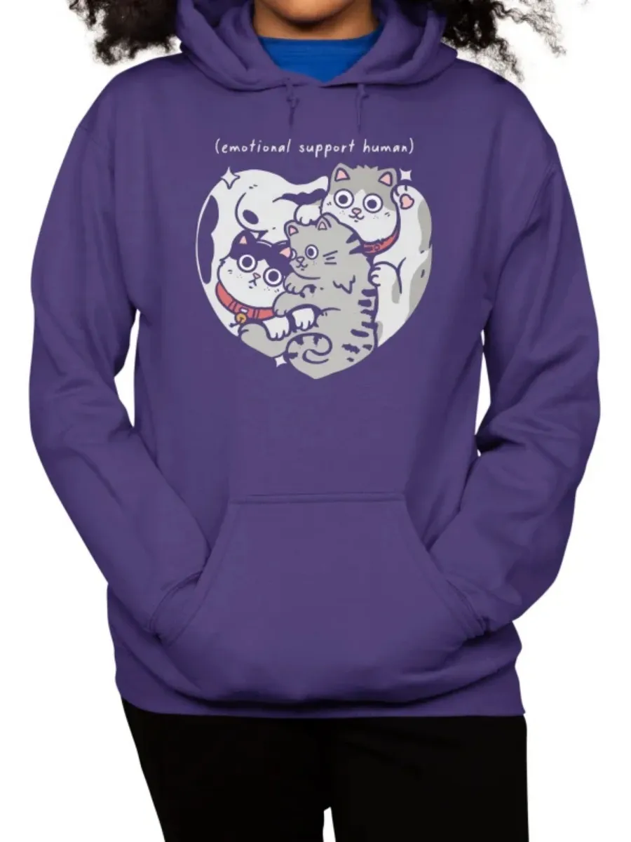 Cute Cat Heart Graphic Hoodie