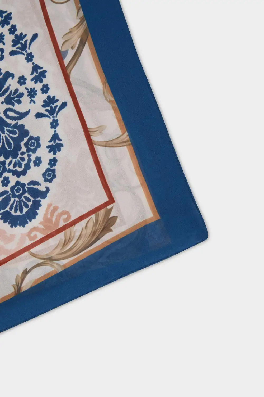 Retro Print Silk Scarf