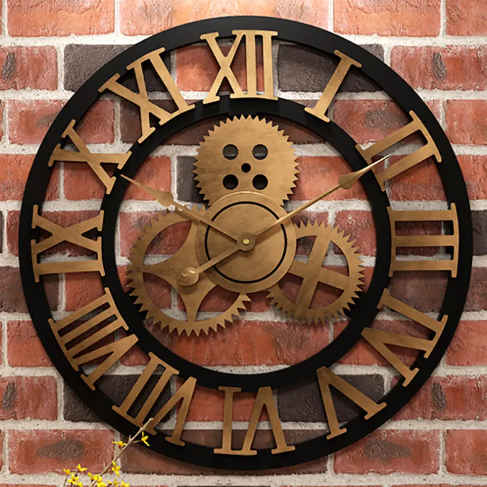 Wooden Metal Round Decorative Home Accent