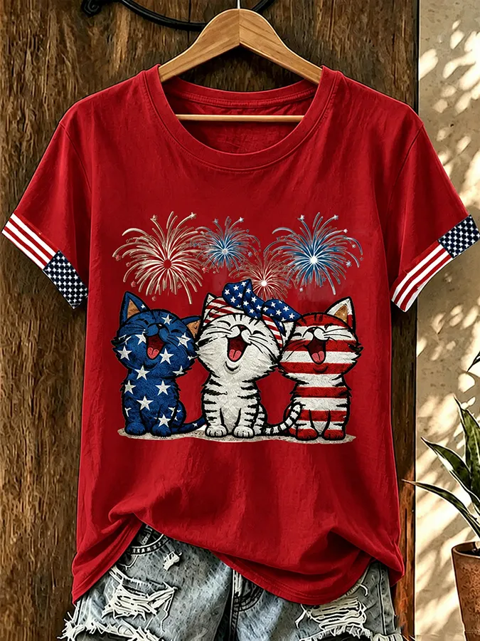 Women'S National Flag Cat  250th Anniversary Shirt