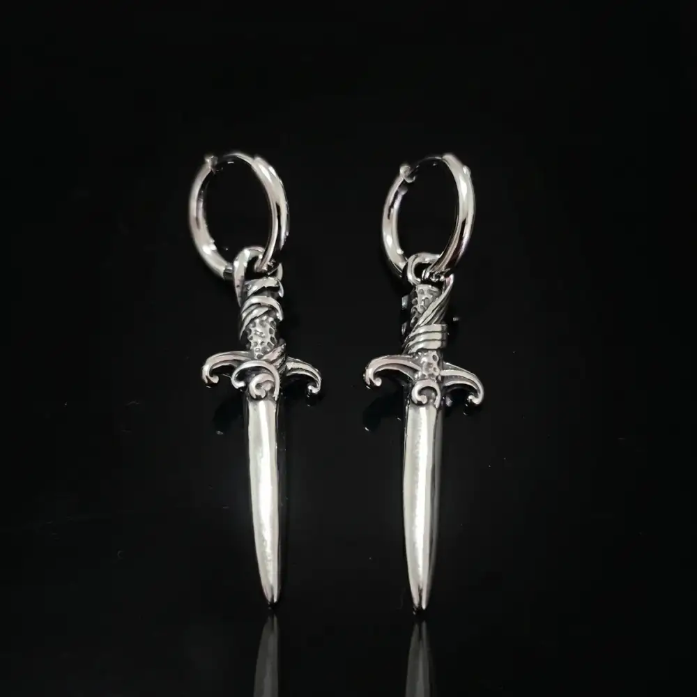 Men's Viking Dagger Earrings