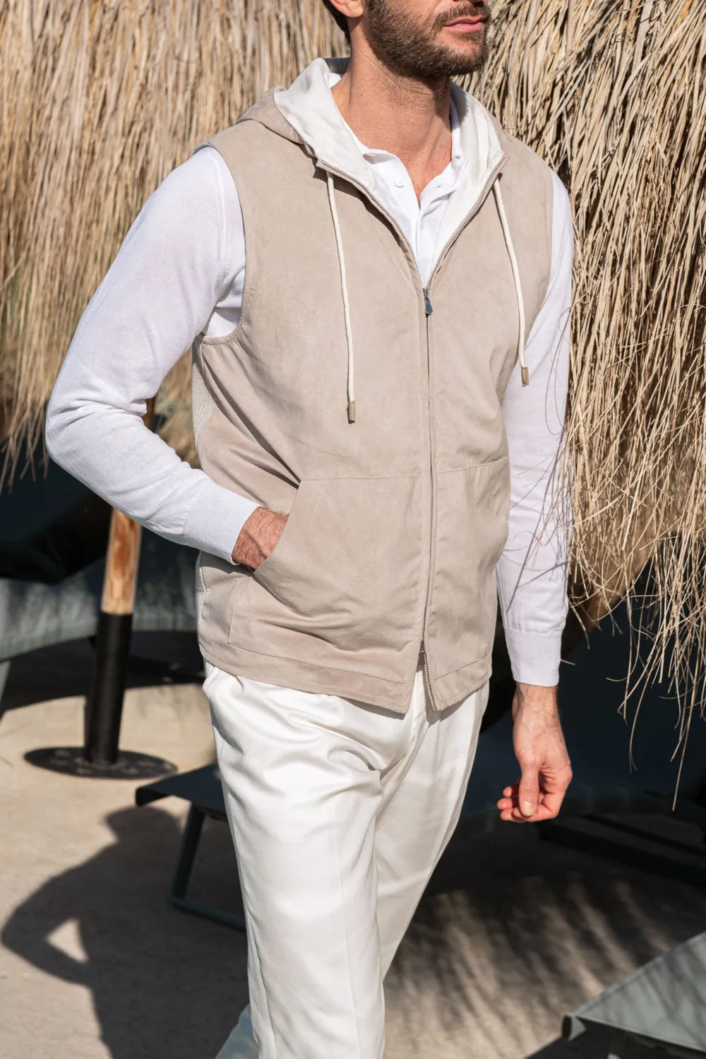 Sand  Hooded Vest