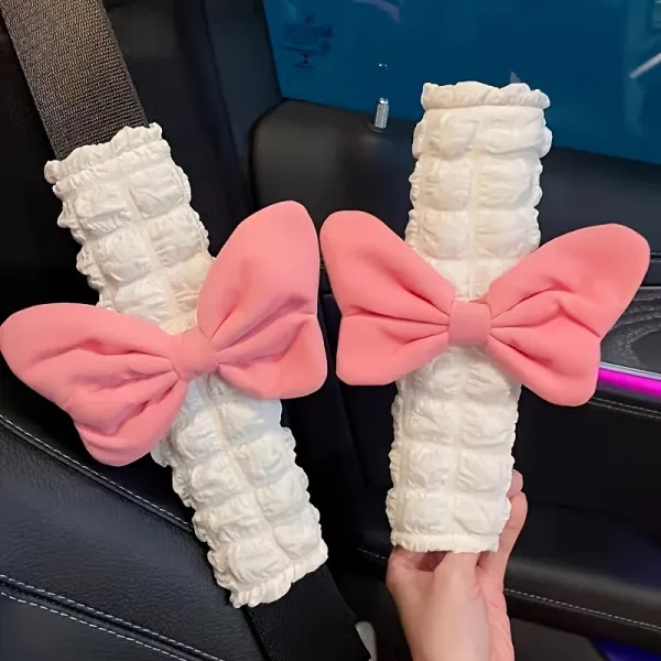 Bowknot Car Seat Belt Cover