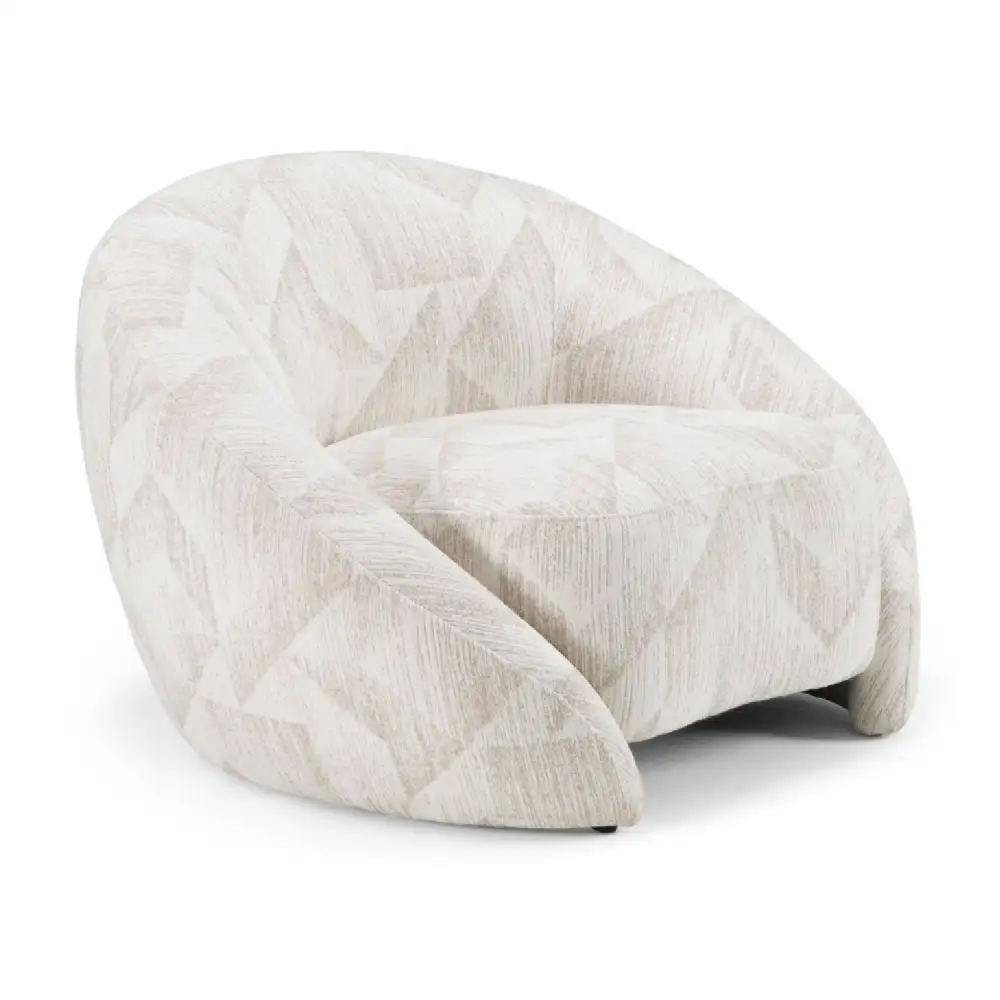 Patterned Fabric Accent Chair