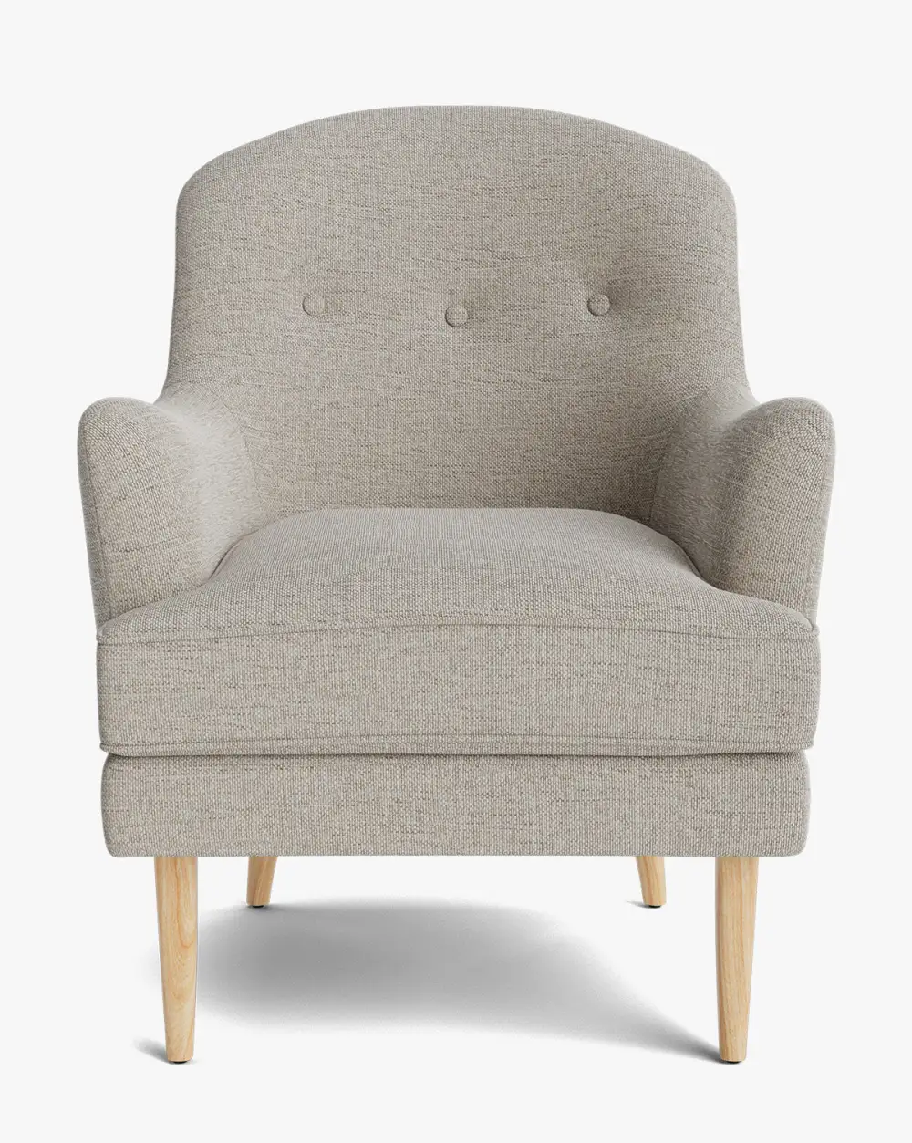 Tufted Wood Lounge Chair