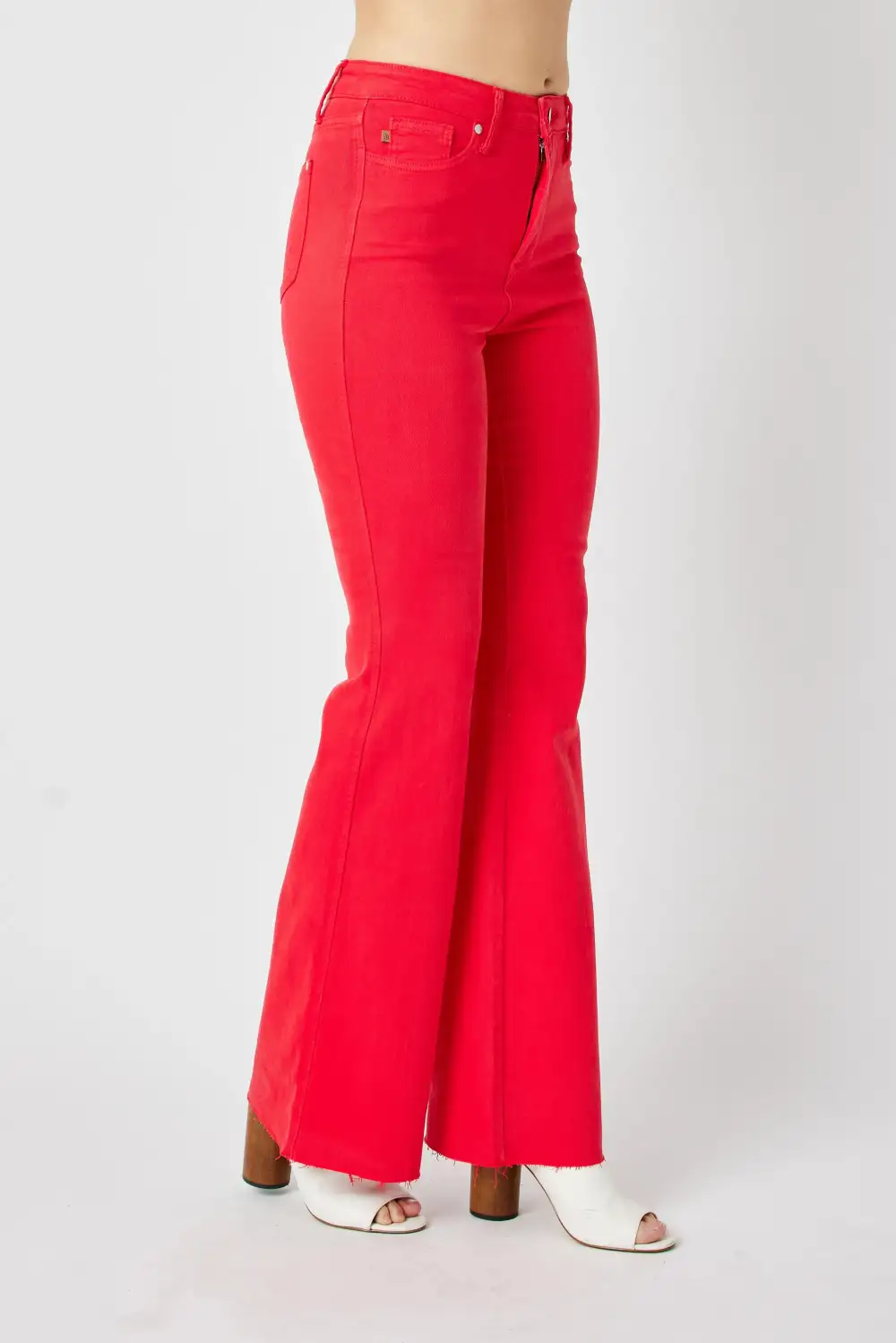 Draped Flare Jeans