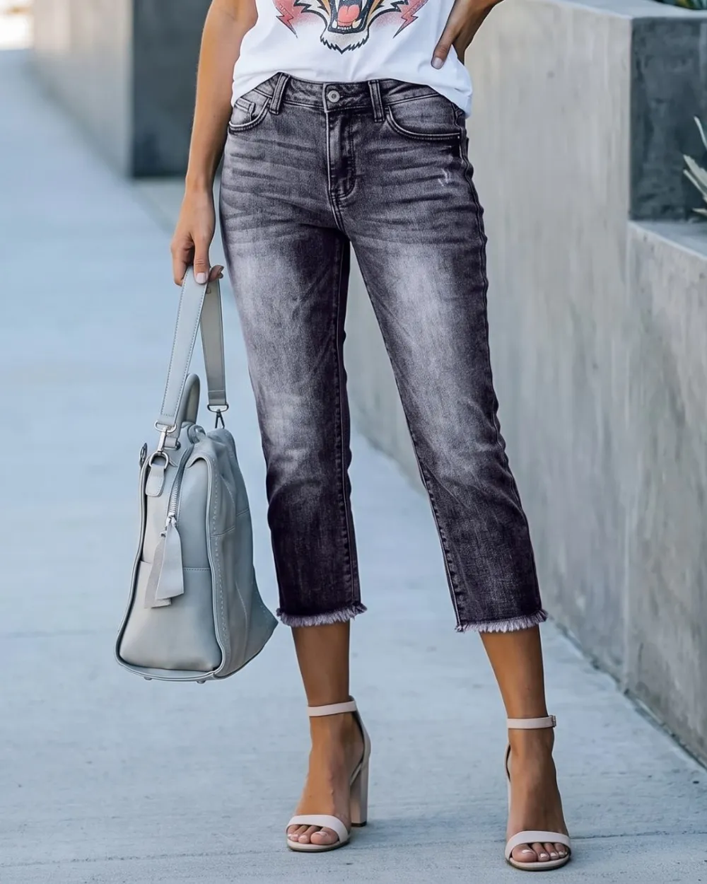 High-Rise Capri Skinny Jeans