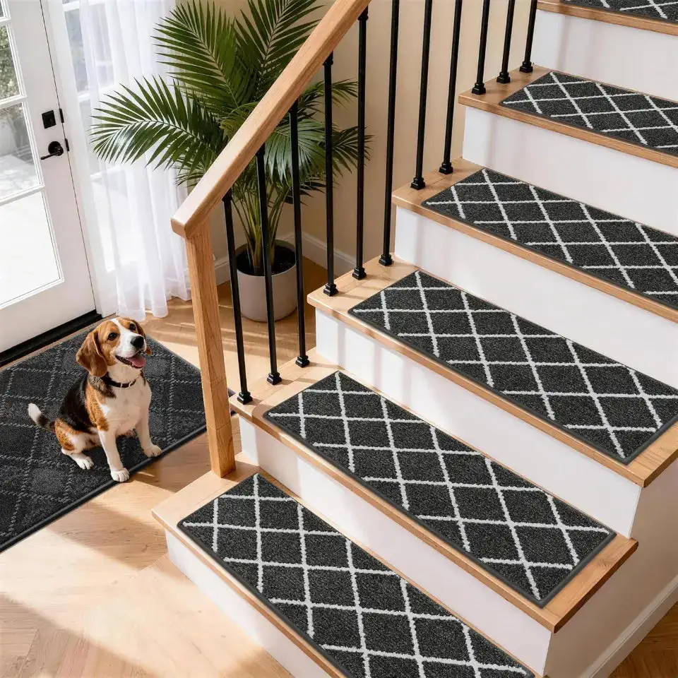 Trellis Lattice Stair Carpet Set