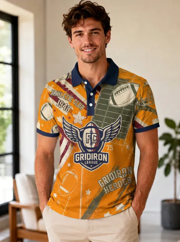 Men's Gridiron League Polo Shirt