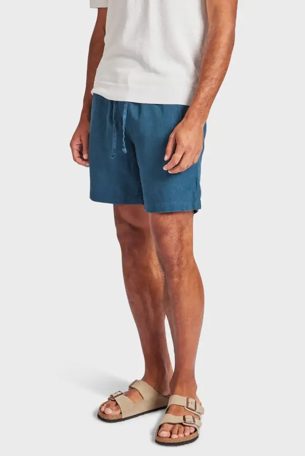 Lightweight Linen Blend Drawstring Vacation Shorts