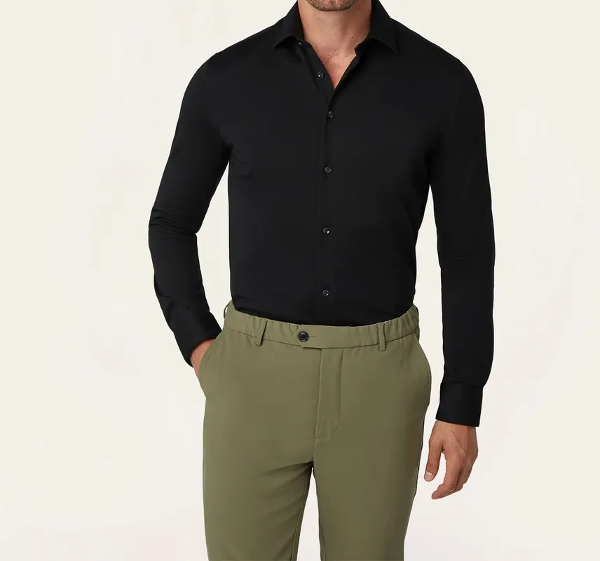 Knit Non-Iron Shirt Black