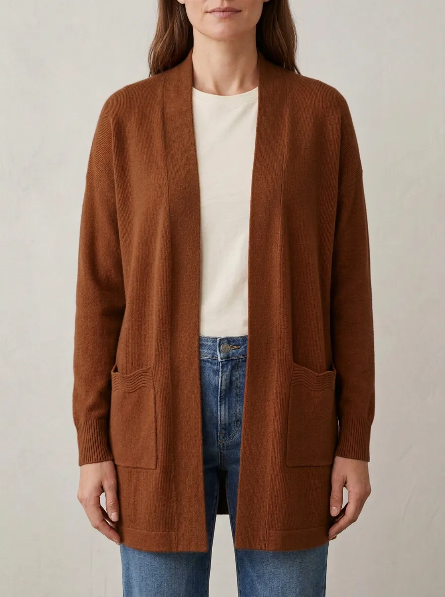 Cozy Ribbed-Knit Knit Cardigan