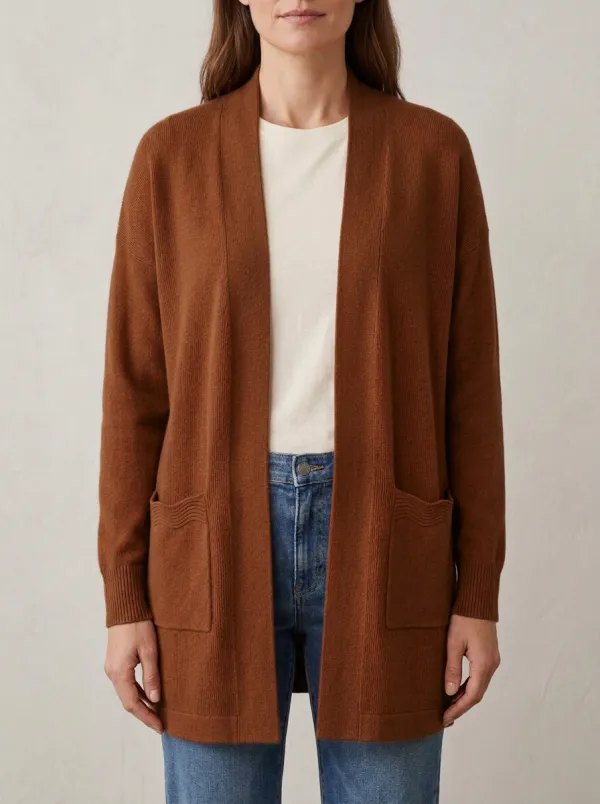 Cozy Ribbed-Knit Knit Cardigan