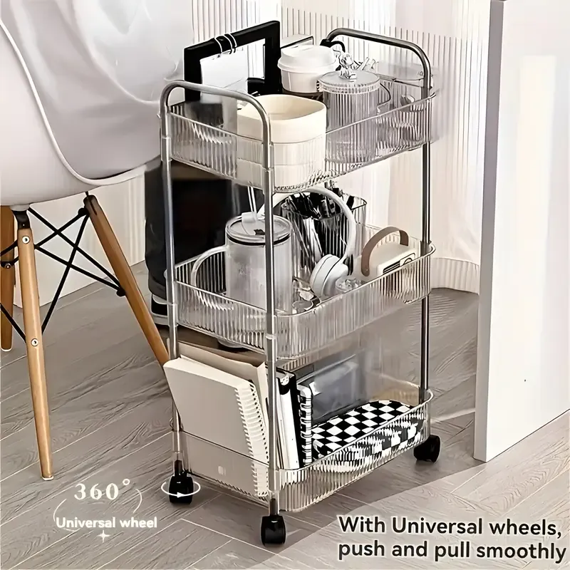 Heavy-Duty Rolling Storage Cart with 360° Swivel Wheels